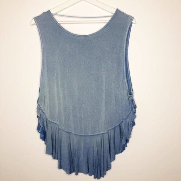 FREE PEOPLE Uptown Sleeveless Ruffle Tee  - Picture 4 of 10